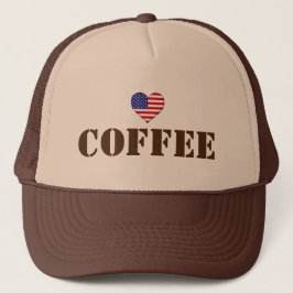 Boné de Caminhoneiro Eu Amo Café™
