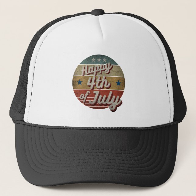 BONÉ DE CAMINHONEIRO FELIZ 4 DE JULHO (Frente)