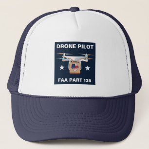 Boné de Caminhoneiro Piloto de Drone de Entrega (P