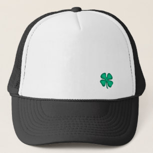 Boné de caminhoneiro preto Lucky 4 Leaf Irish Clov