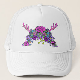 Boné de Caminhoneiro Rainha Flor Silvestre Selvage