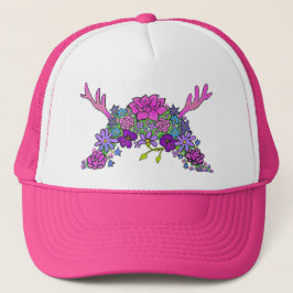 Boné de Caminhoneiro Rainha Flor Silvestre Selvage