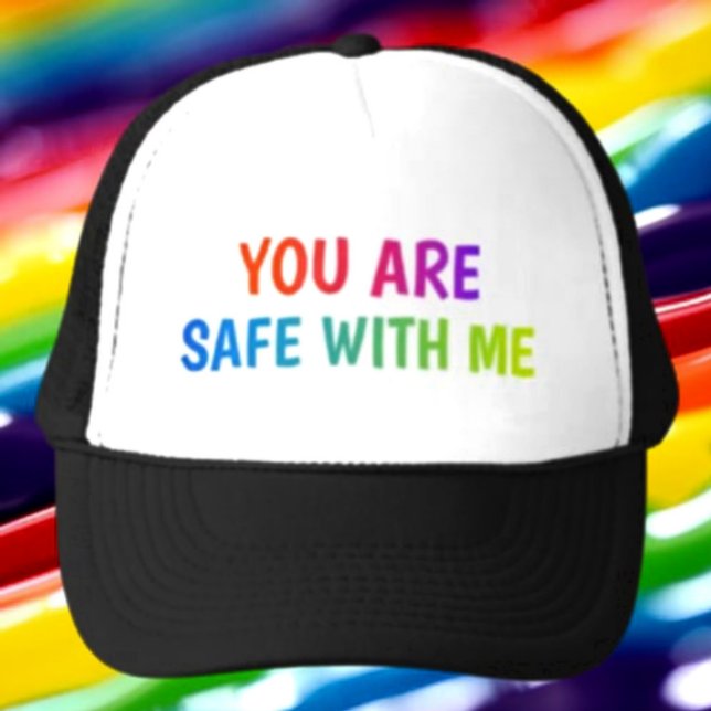 Boné de Caminhoneiro Safe Space – Você Está Seguro (Criador carregado)