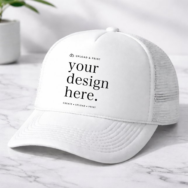 Boné de Caminhoneiro Seu Design Carregado (Upload your artwork and turn this hat into custom merch, team workwear or a stylish gift)