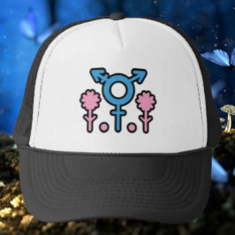 Boné de Caminhoneiro Símbolo do Orgulho Trans em F