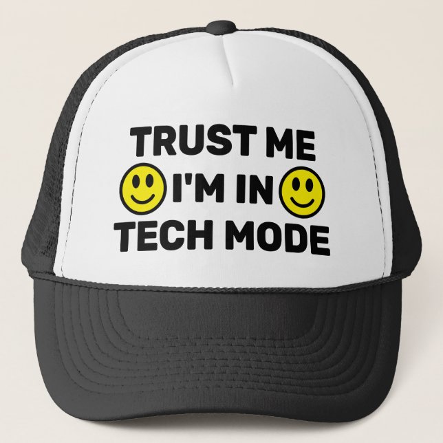 Boné de Caminhoneiro Trust Me - I'm In Tech Mode™ (Frente)