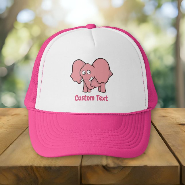 Boné de camionista de desenho animado de elefante  (Criador carregado)