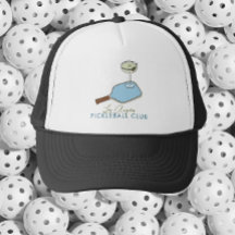 Boné de clube gráfico de pickleball e martini