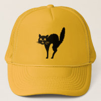 Boné de Dia das Bruxas de Gato Assustado