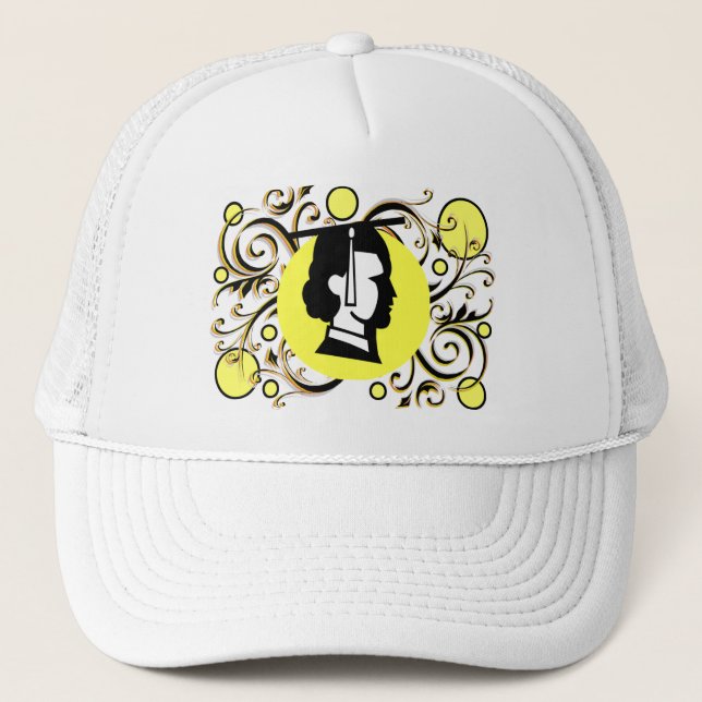 Boné de Formando floreado amarelo (Frente)