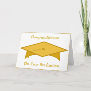 Boné de formatura Dourado de papel ou cartão impri