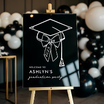 Boné de formatura minimalista com boas-vindas ao A