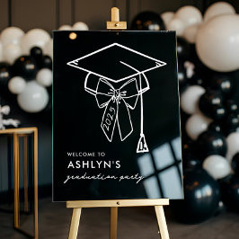 Boné de formatura minimalista com boas-vindas ao A