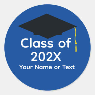 Boné de formatura preto nº 1-5 adesivos