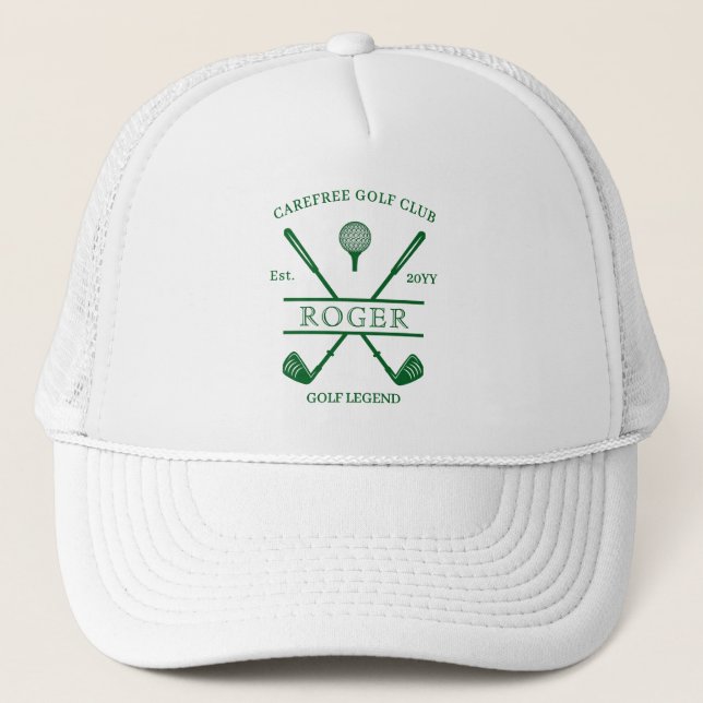 Boné de golfe Classic Club Name Forest Green (Frente)