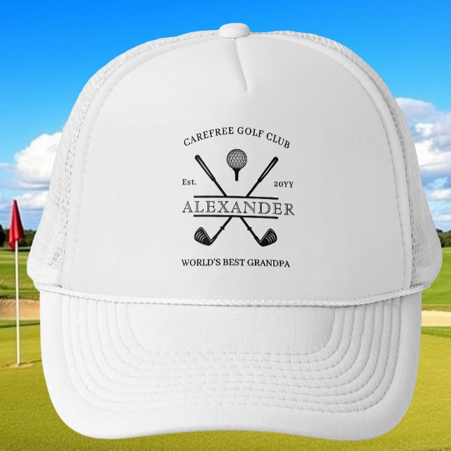 Boné de Golfe com o Nome do Melhor Avô do Mundo (Criador carregado)