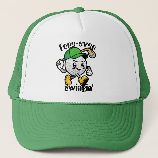 Boné de Golfe Fore Ever Swingin - Presentes Divert (Frente)
