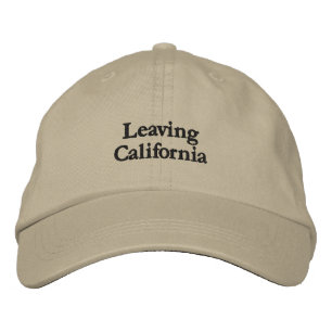 Boné de Khaki Bordado Leaving California