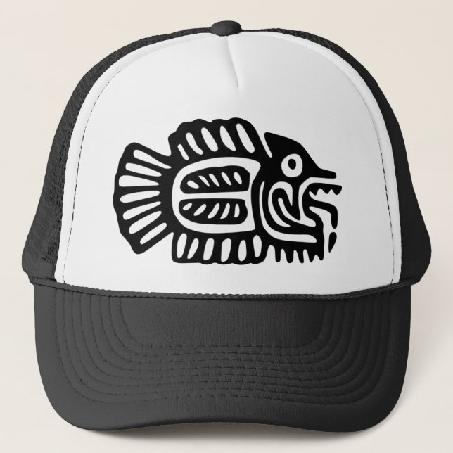Boné de Motif de Peixes Mexicanos Antigos (Frente)