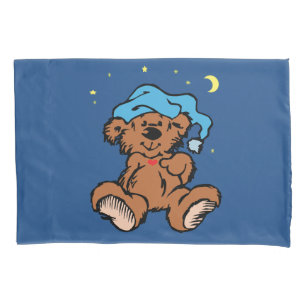 Boné de noite azul sonolento do urso de ursinho d