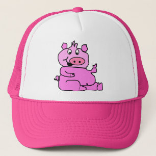 Boné de porco cor-de-rosa