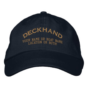 Boné Deckhand Personalize Seu Nome Barco Local