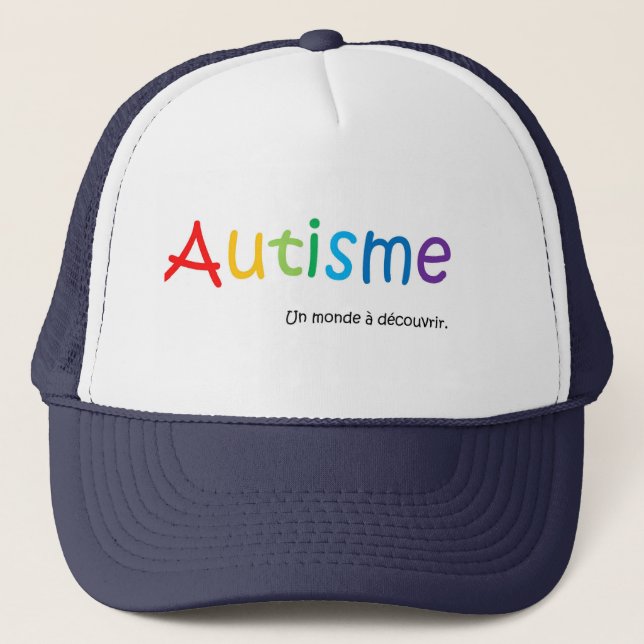 Boné Découvrir do à do monde do un de Casquette Autisme (Frente)