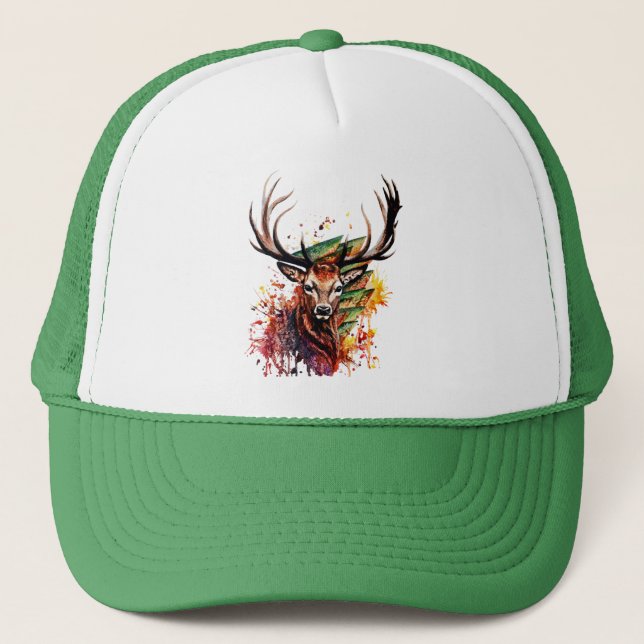 Boné Deer Head Trabalho de arte (Frente)