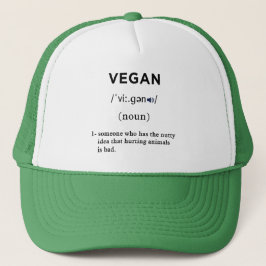 Boné definição de vegan verde