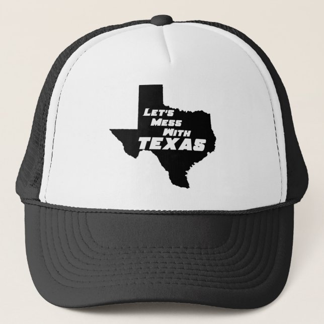Boné Deixe-nos sujar com preto de Texas (Frente)