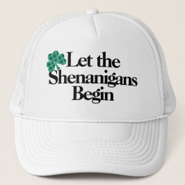 Boné Deixe os Shenanigans começarem o trevo da xadrez v