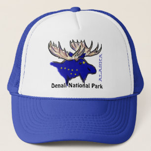 Boné Denali National Park Alaska flag Chapéu azul