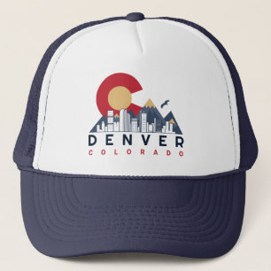 Boné Denver Colorado Flag Camping Hiking Souvenirs 80s