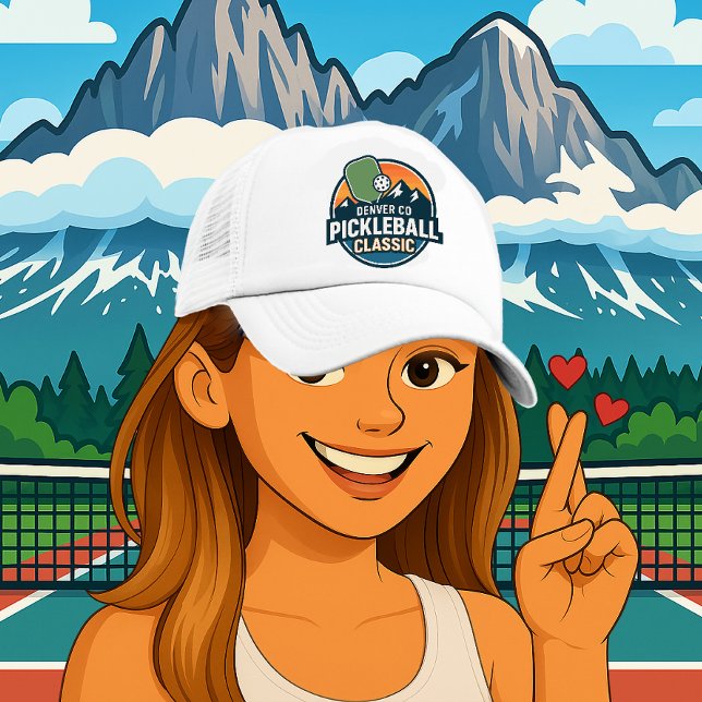 Boné Denver Colorado Pickleball Paddle Style (Denver Colorado Pickleball Trucker Hat)