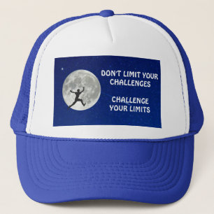 Boné Desafie sua cotação motivacional de limites