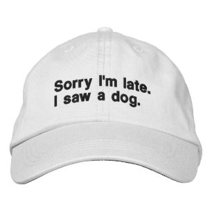 Boné Desculpe o atraso. Eu vi um cachorro. cães engraça