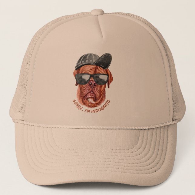 Boné DESCULPE, SOU INDOGNITO (Mastiff Francês), cachorr (Frente)