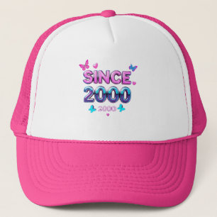 Boné DESDE 2000 - Y2K Design de Tipografia Estética Ret