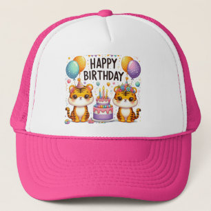 Boné Desejos de Aniversário Adoráveis - Bebê Tigre Cor