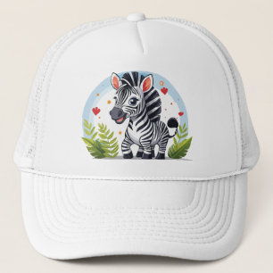 Boné Desenho animado de zebra fofa