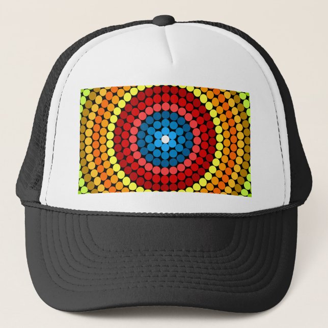 Boné Desenho de Arte Mandala Abstrata Pontilhada-65904 (Frente)