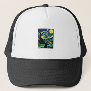 Boné Desenho de Camisa Vetorial de Paisagem Noturna de