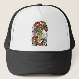Boné desenho de tatuagem de Águia & Cobra