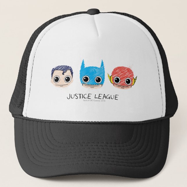 Boné Desenho dos Chefes da Mini Justice League (Frente)