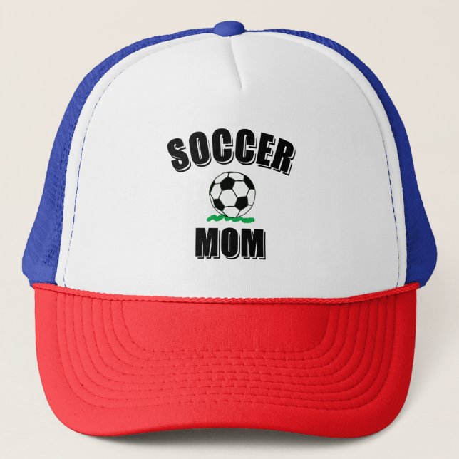 Boné Desenho e texto de mãe de futebol (Frente)