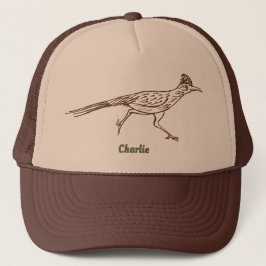 Boné Desenho Personalizado de Ave Roadrunner do Sudoest
