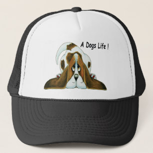Boné Desenhos animados Basset Hound, a vida de um cão