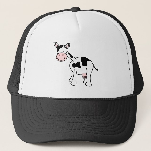 Boné Desenhos animados preto e branco da vaca (Frente)