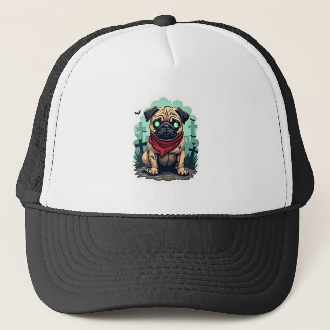 Boné Desfile de Pug Zumbi (Frente)
