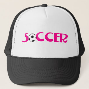 Boné Design cor-de-rosa da bola de futebol